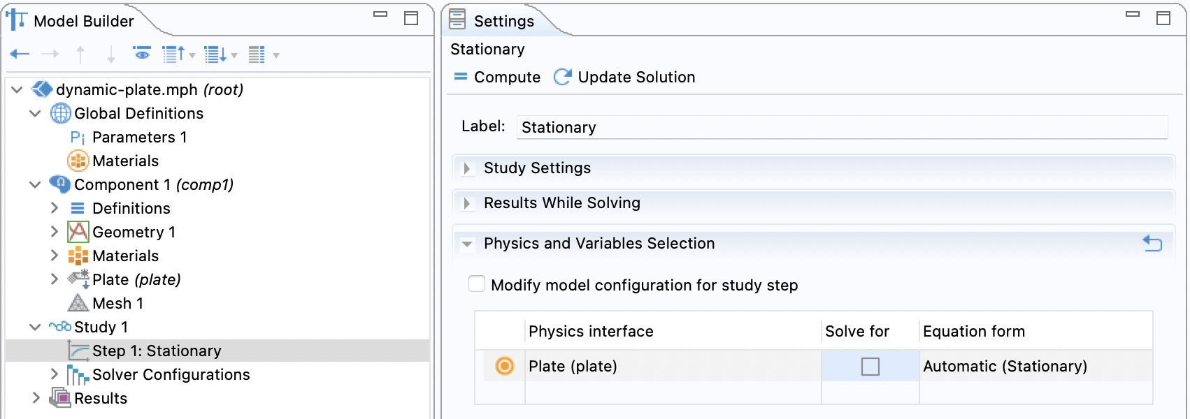comsol-dynamic-uncheck-study